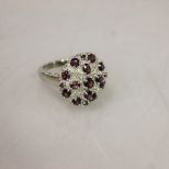 Garnet Sterling Silver Estate Ring