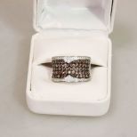 Diamond Sterling Silver Dinner Ring