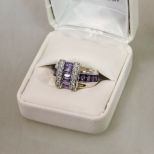 4ct Amethyst Sterling Silver Ring