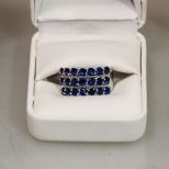 Sapphire Sterling Silver Dinner Ring