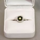 Peridot Sterling Silver Estate Ring