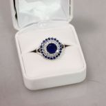 4ct Genuine Sapphire Sterling Silver Ring