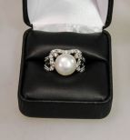 Pearl Sterling Silver Estate Ring