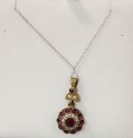 Genuine Ruby Sterling Silver Necklace