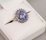 4ct Tanzanite Sterling Silver Ring