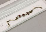 Genuine Ruby Sterling Silver Bracelet