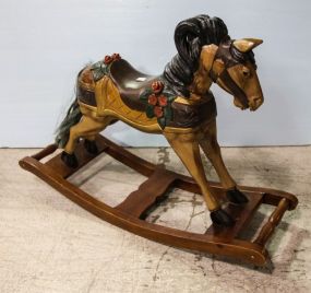 Carved and Painted Rocking Horse