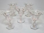 Five Signed Heissey Parfait Glasses