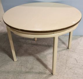 Round White Lacquer Table