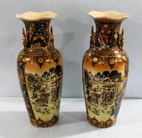 Pair of Porcelain Oriental Vases