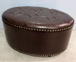 Oval Brown Ottoman