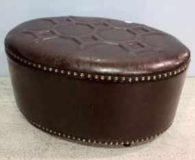 Oval Brown Ottoman