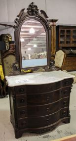 19th Century Rosewood Marble Top Dresser