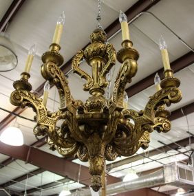 Wood Gilt Chandelier