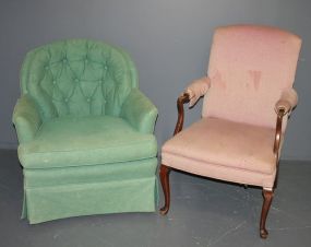 Two Upholstered Chairs Description