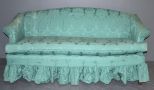 Sofa With Green Fabric Duvee Cover Description