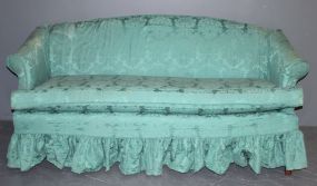 Sofa With Green Fabric Duvee Cover Description