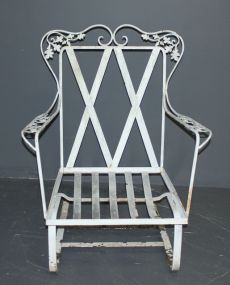 Painted White Iron Rocker Description