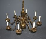 Eight Arm Brass Chandelier Description