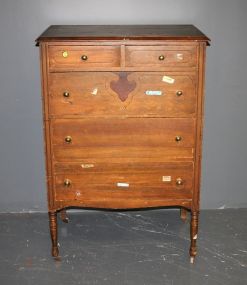 Chest of Drawers on Casters Description