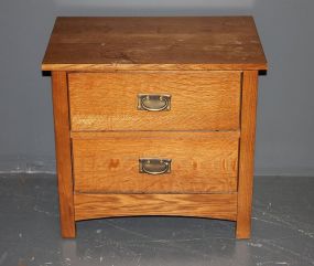 Two Drawer Night Stand Description