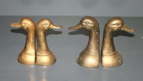 Two Pairs of Duck head Bookends Description