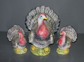 Three Turkey Tureens Description