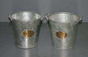 Pair of Tin Buckets Description