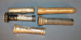 Five Vintage Flashlights Description