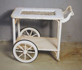 Wicker Tea Cart Description