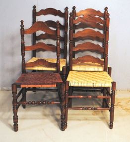 Four Ladder Back Chairs Description