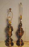 Pair of Brass Lamps Description