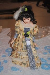 Ceramic Doll in Victorian Clothing Description