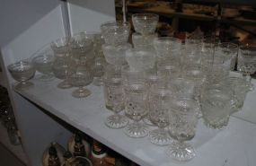 Group of Twenty-Four Various Size Press Glass 