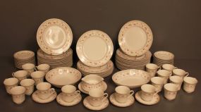 Large Set of Abingdon Fine Porcelain China Description