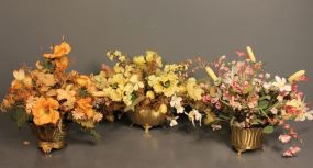 Group of Silk Flower Arrangements Description