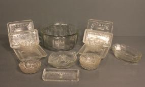 Group of Clear Glass Items Description