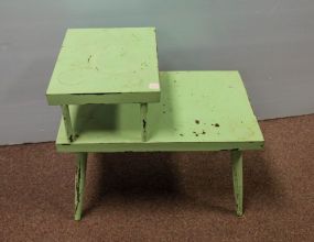 Green Step Up End Table