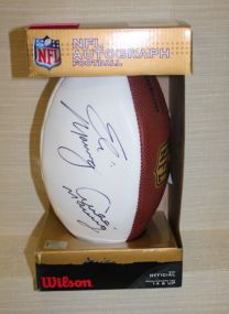 Wilson NFL Football Signed Eli and Archie Manning