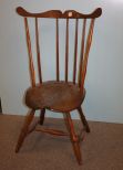 Early Windsor Chair with Unusual Round Seat