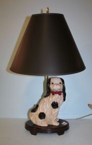 Contemporary Staffordshire Style Dog Mounted as Lamp
