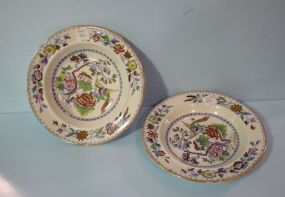 Two Antique Ironstone Mason's Bowls with Platter
