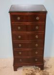 Mahogany Six Drawer Jewelry or Silver Cabinet