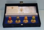 Set of Four Miniature Faberge Eggs