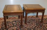 Pair of Contemporary Gothic Design End Tables