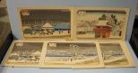 Collection of Seven Hiroshige Japanese Snow Scenes