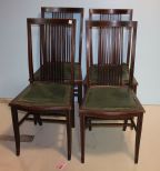 Set of Four Early 20th Century Art Nouveaux Style Side Chairs