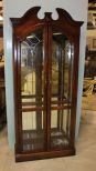 Contemporary Display Cabinet with Two Beveled Glass Doors