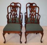 Set of Four Mahogany Contemporary Pennsylvania House Queen Anne Style Chairs