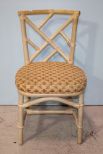 Painted White Bamboo Style Side Chair
